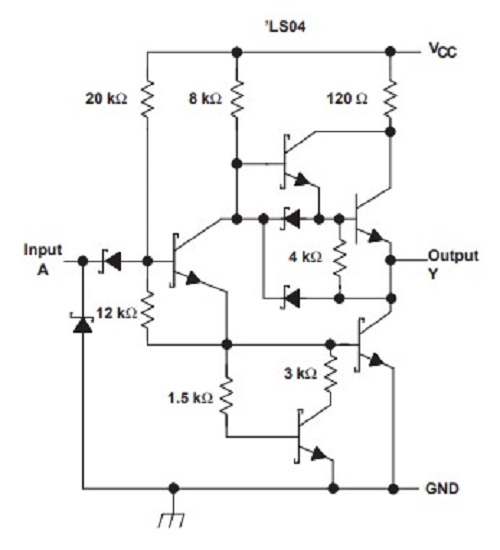 74LS04 Circuit Schematic
